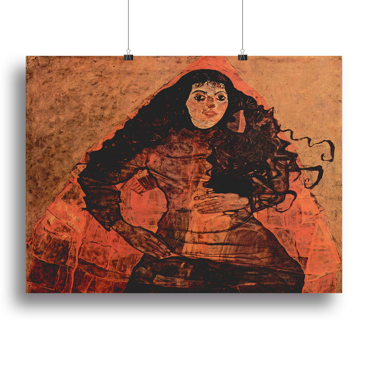 Portrait of Trude Engel by Egon Schiele Canvas Print or Poster - Canvas Art Rocks - 2