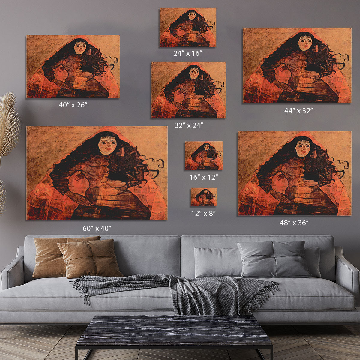 Portrait of Trude Engel by Egon Schiele Canvas Print or Poster - Canvas Art Rocks - 7