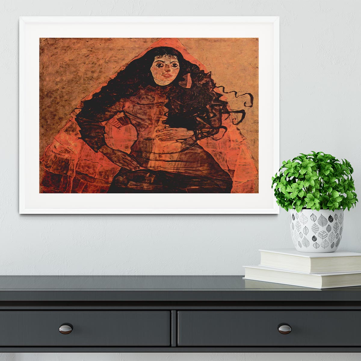 Portrait of Trude Engel by Egon Schiele Framed Print - Canvas Art Rocks - 5