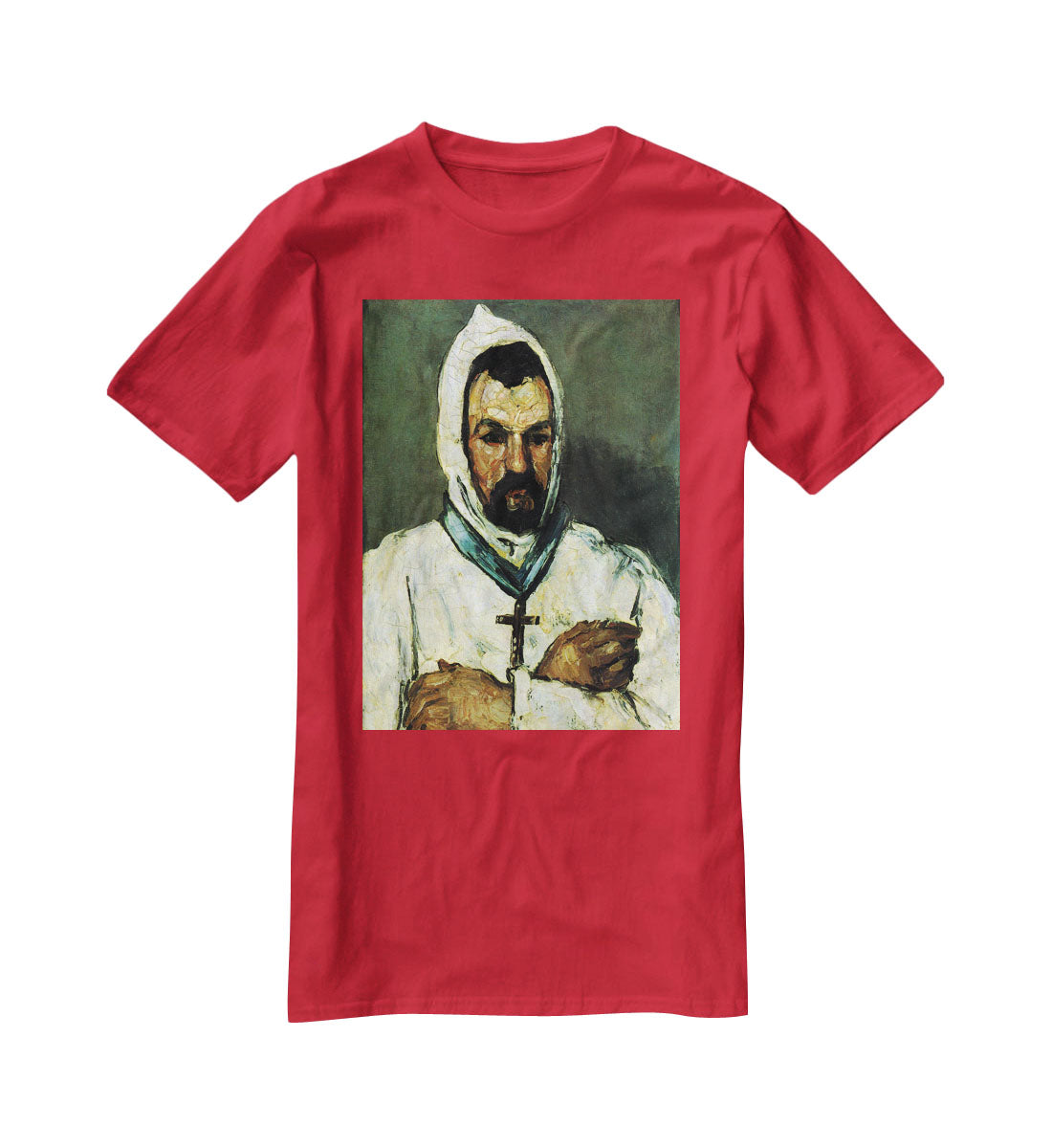 Portrait of Uncle Dominique as a monk by Cezanne T-Shirt - Canvas Art Rocks - 4