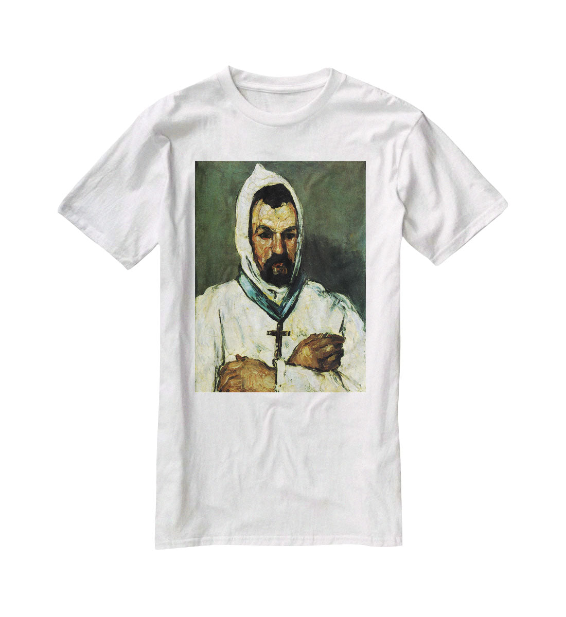 Portrait of Uncle Dominique as a monk by Cezanne T-Shirt - Canvas Art Rocks - 5