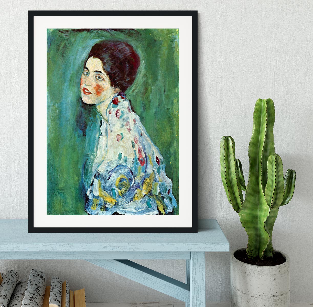 Portrait of a Lady by Klimt Framed Print - Canvas Art Rocks - 1