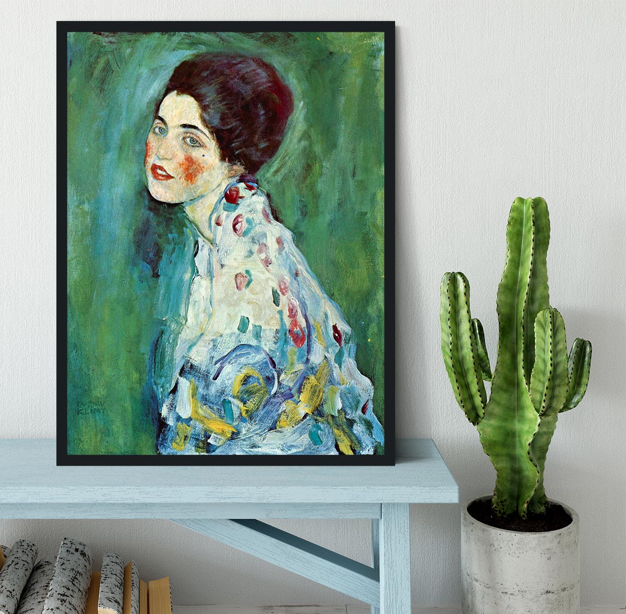 Portrait of a Lady by Klimt Framed Print - Canvas Art Rocks - 2