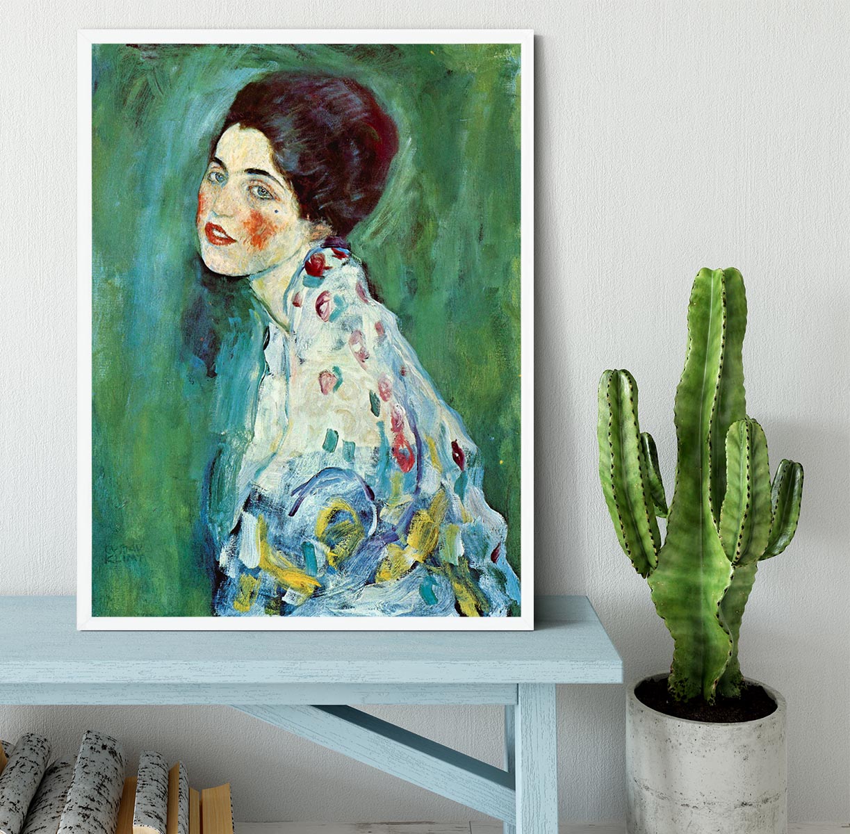 Portrait of a Lady by Klimt Framed Print - Canvas Art Rocks -6