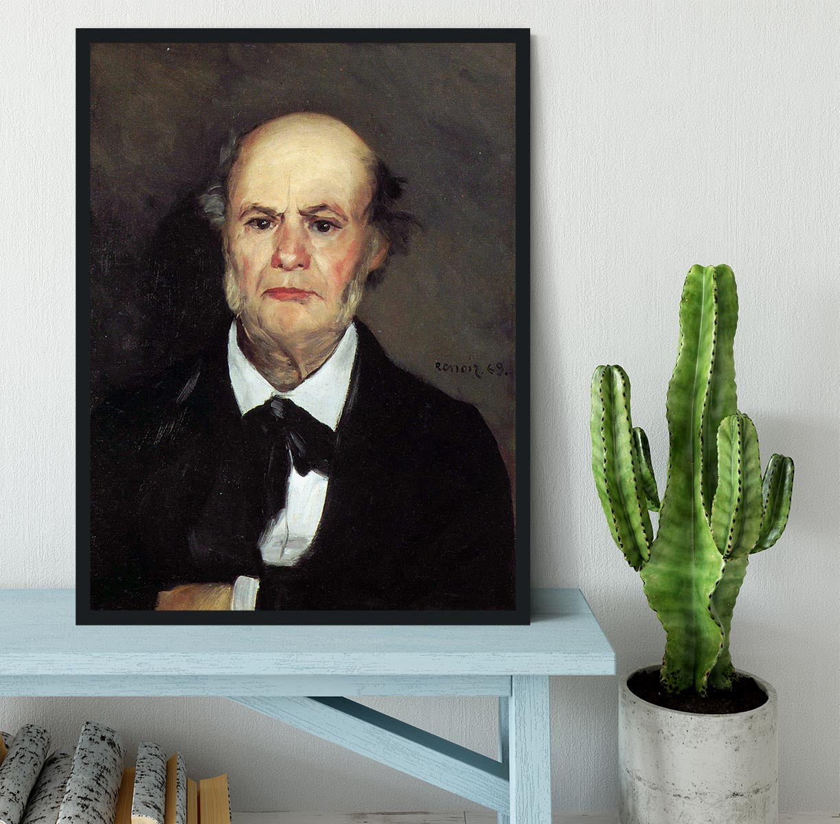 Portrait of the artists father Leonard Renoir by Renoir Framed Print - Canvas Art Rocks - 2