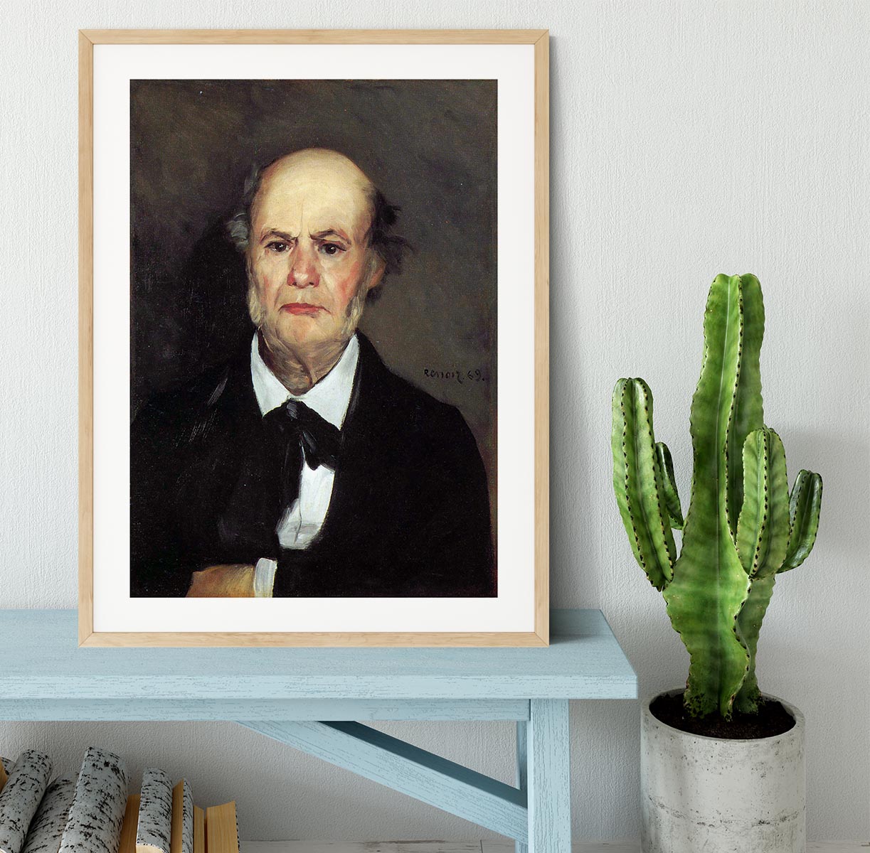 Portrait of the artists father Leonard Renoir by Renoir Framed Print - Canvas Art Rocks - 3