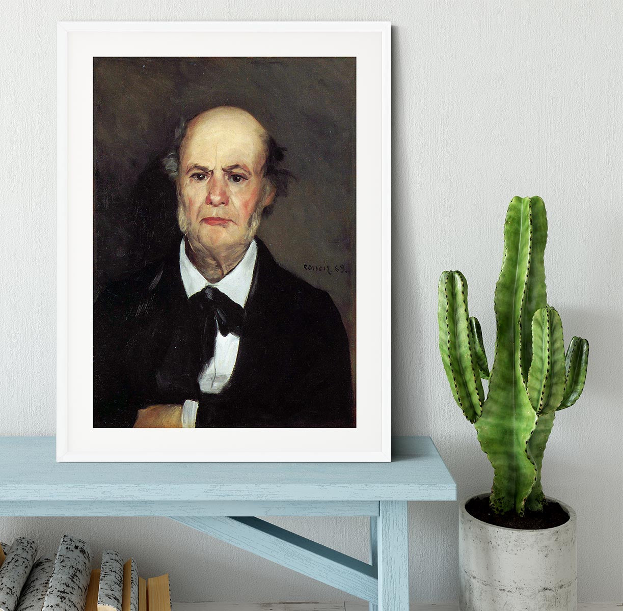 Portrait of the artists father Leonard Renoir by Renoir Framed Print - Canvas Art Rocks - 5