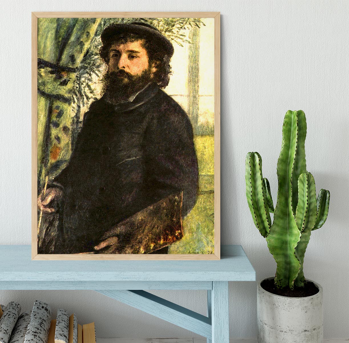Portrait of the painter Claude Monet by Renoir Framed Print - Canvas Art Rocks - 4