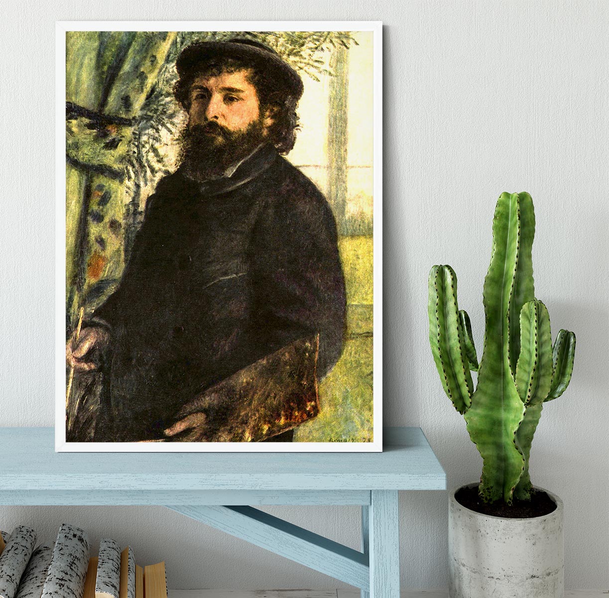Portrait of the painter Claude Monet by Renoir Framed Print - Canvas Art Rocks -6