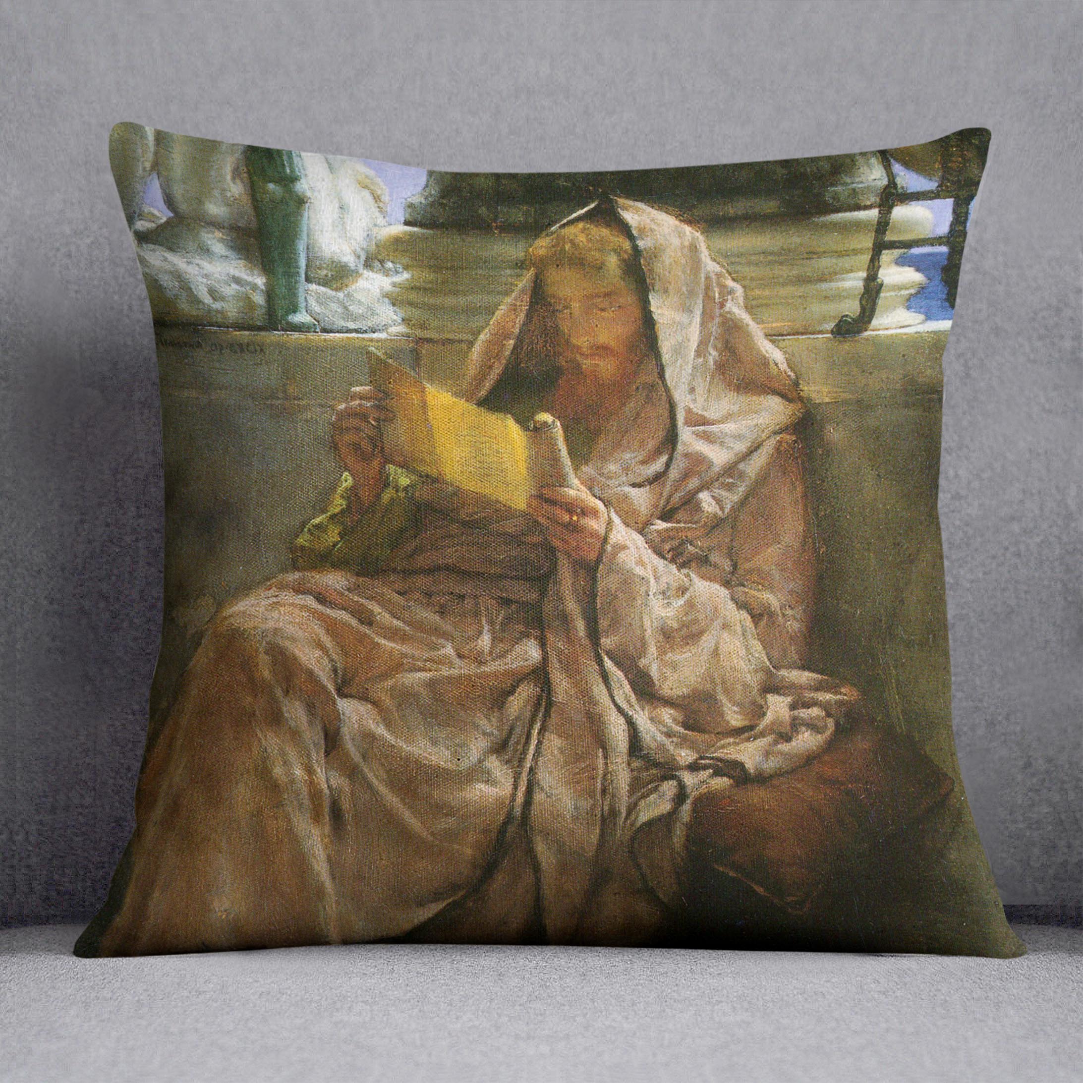Prosa by Alma Tadema Cushion - Canvas Art Rocks - 1