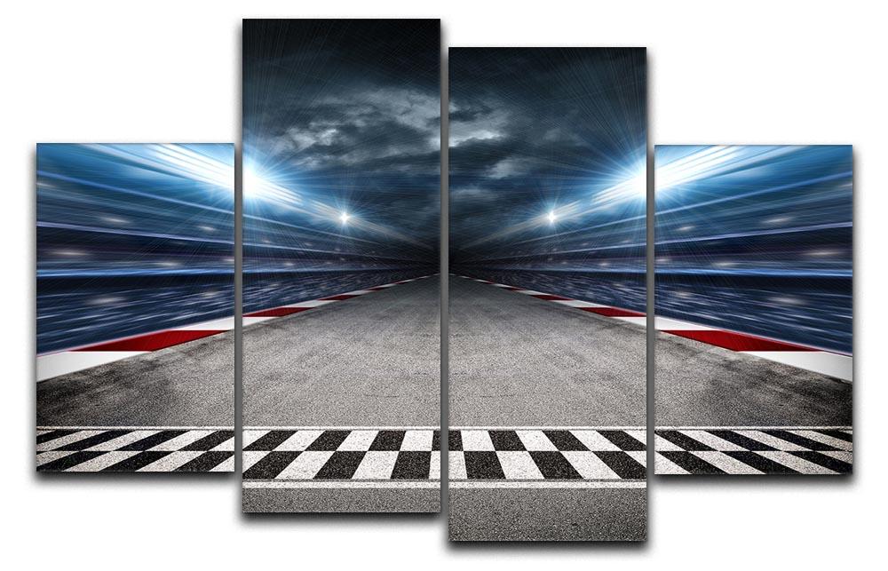 Race Track 4 Split Panel Canvas - Canvas Art Rocks - 1