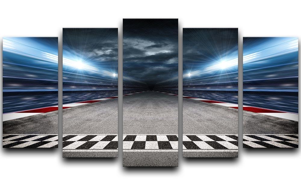 Race Track 5 Split Panel Canvas - Canvas Art Rocks - 1