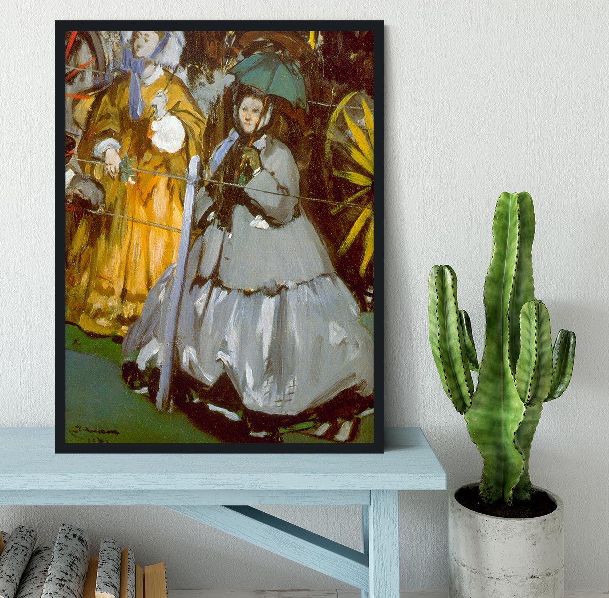 Racecourse by Manet Framed Print - Canvas Art Rocks - 2