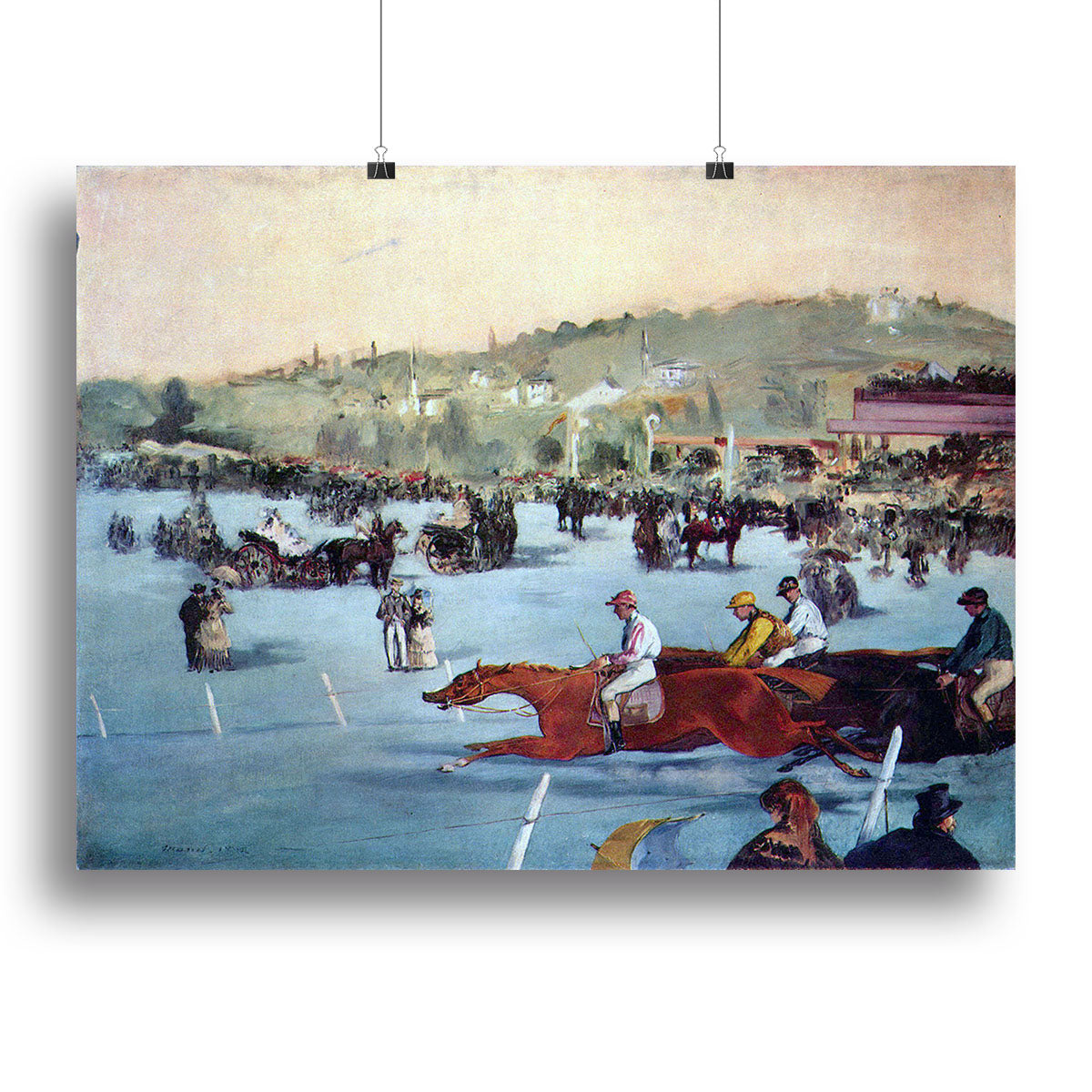 Races at the Bois de Boulogne by Manet Canvas Print or Poster - Canvas Art Rocks - 2