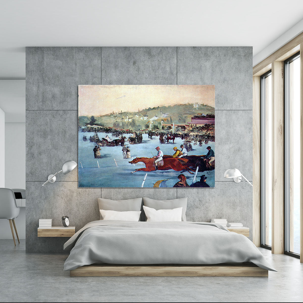 Races at the Bois de Boulogne by Manet Canvas Print or Poster - Canvas Art Rocks - 5