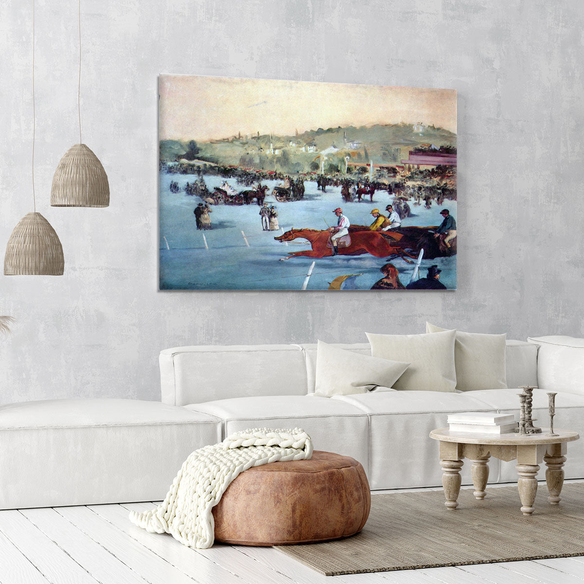 Races at the Bois de Boulogne by Manet Canvas Print or Poster - Canvas Art Rocks - 6