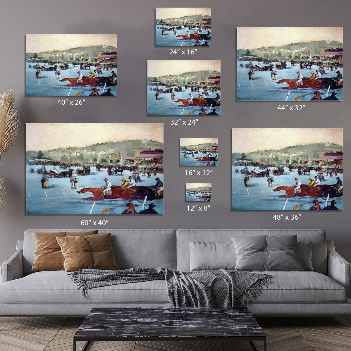 Races at the Bois de Boulogne by Manet Canvas Print or Poster - Canvas Art Rocks - 7