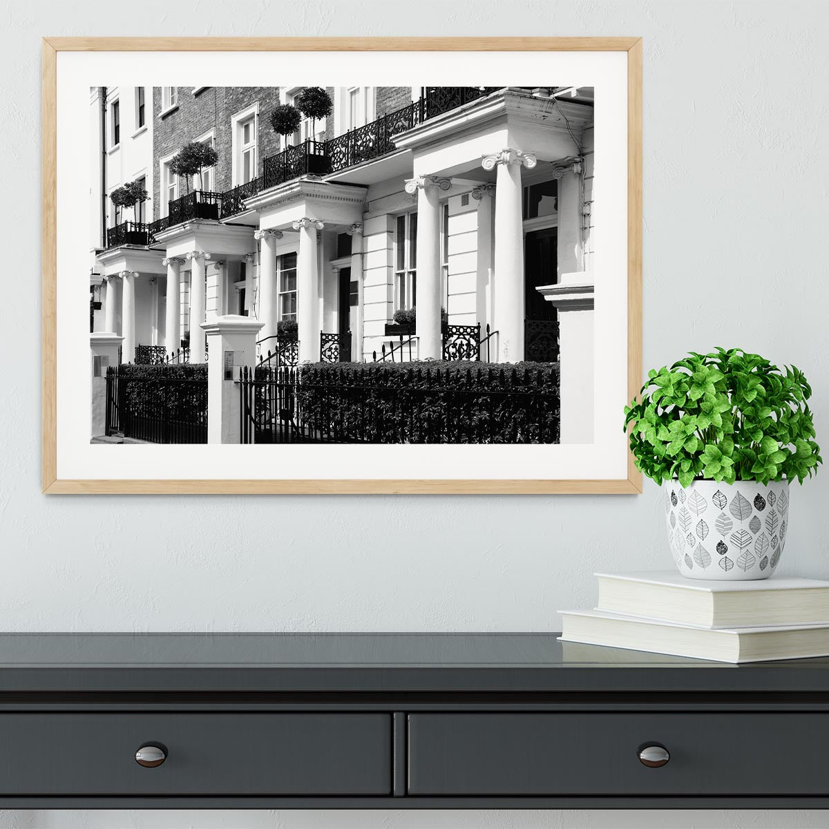 Regency Georgian terraced town house Framed Print - Canvas Art Rocks - 3