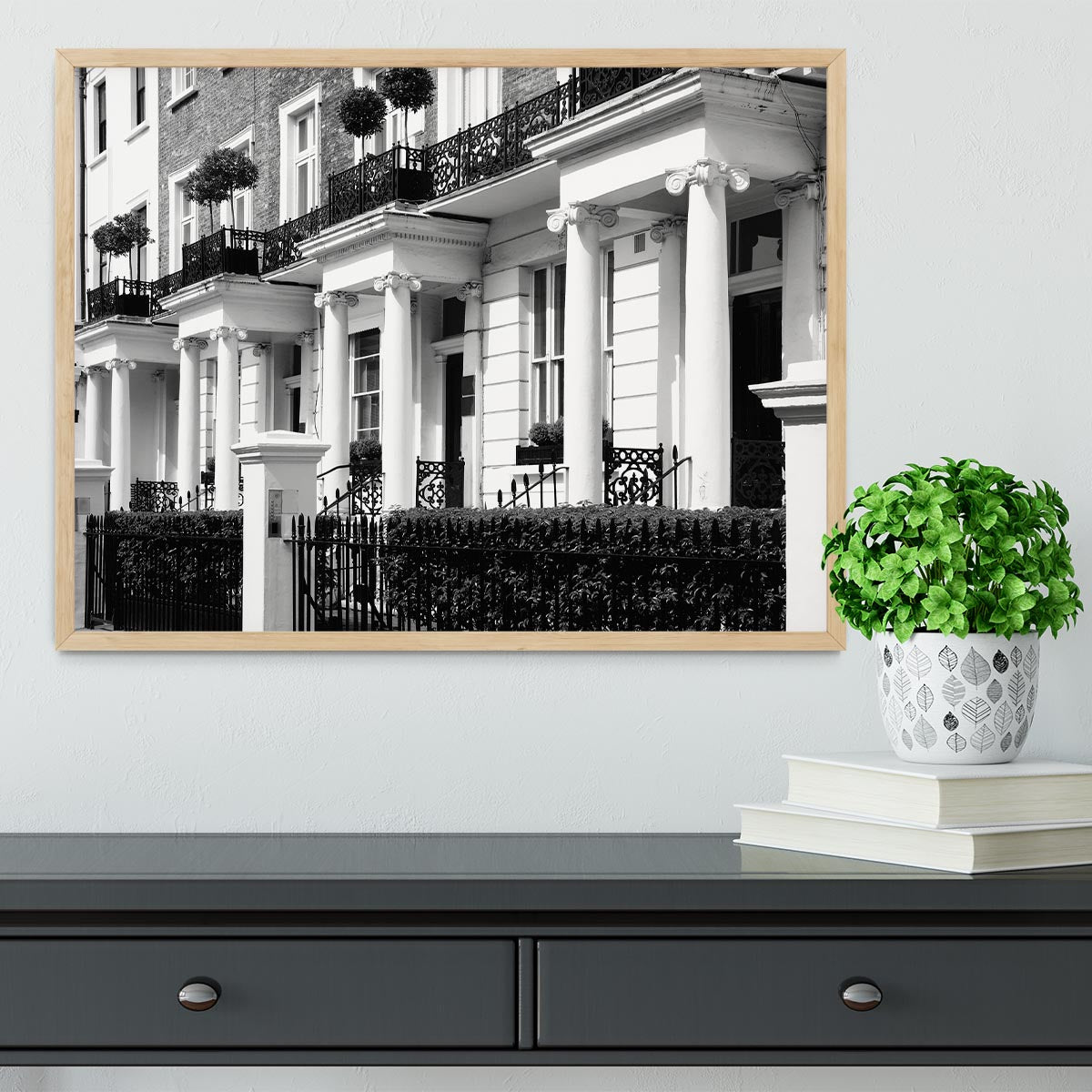 Regency Georgian terraced town house Framed Print - Canvas Art Rocks - 4