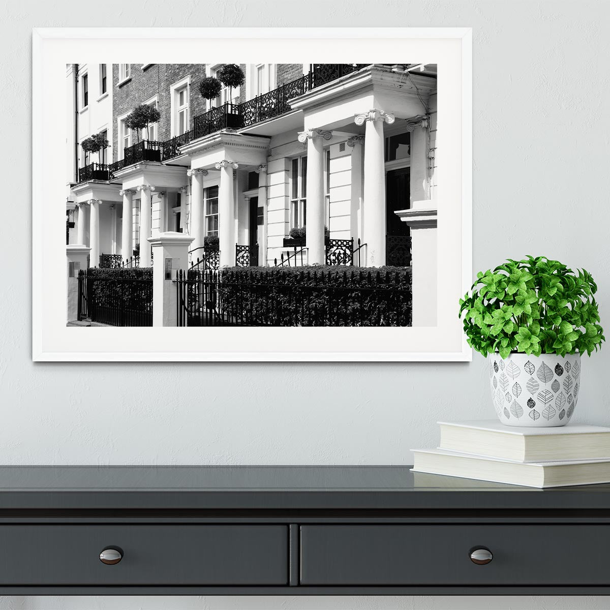 Regency Georgian terraced town house Framed Print - Canvas Art Rocks - 5