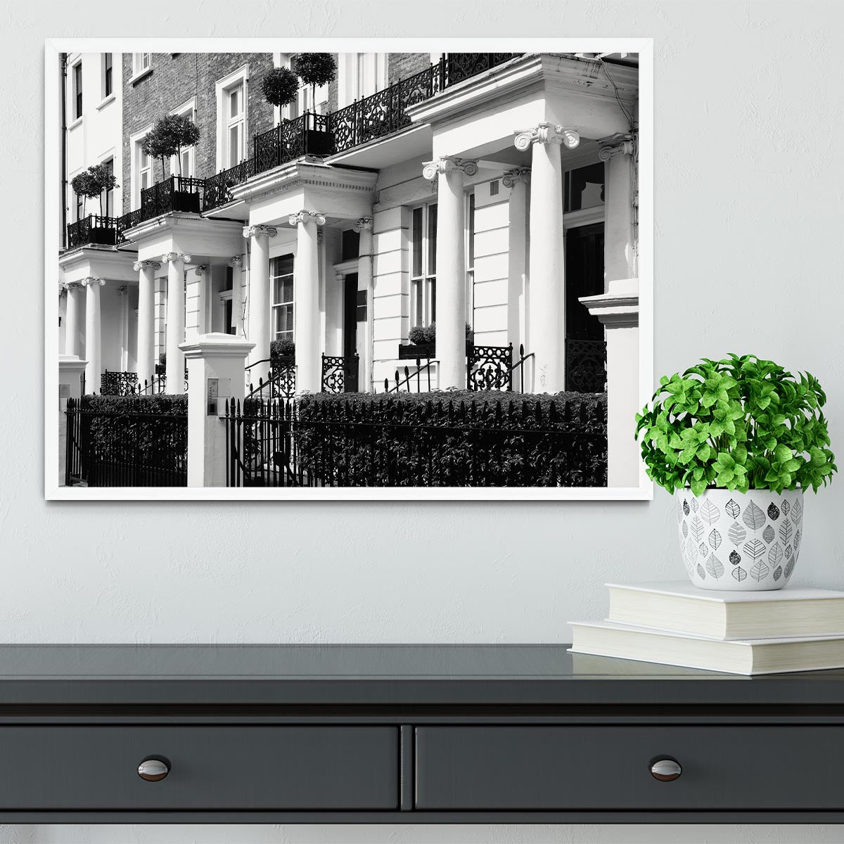 Regency Georgian terraced town house Framed Print - Canvas Art Rocks -6