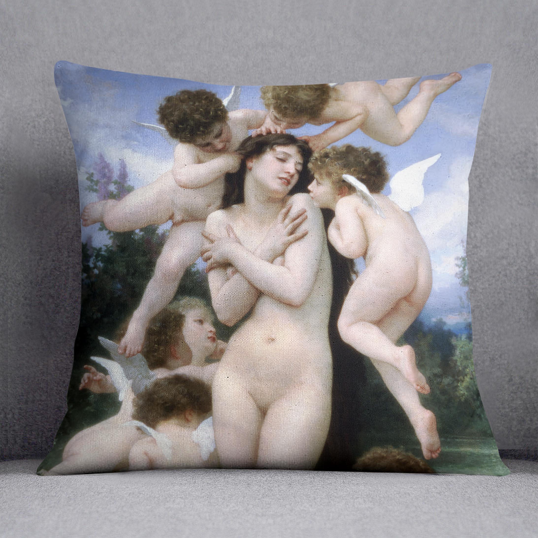 Return of Spring By Bouguereau Cushion