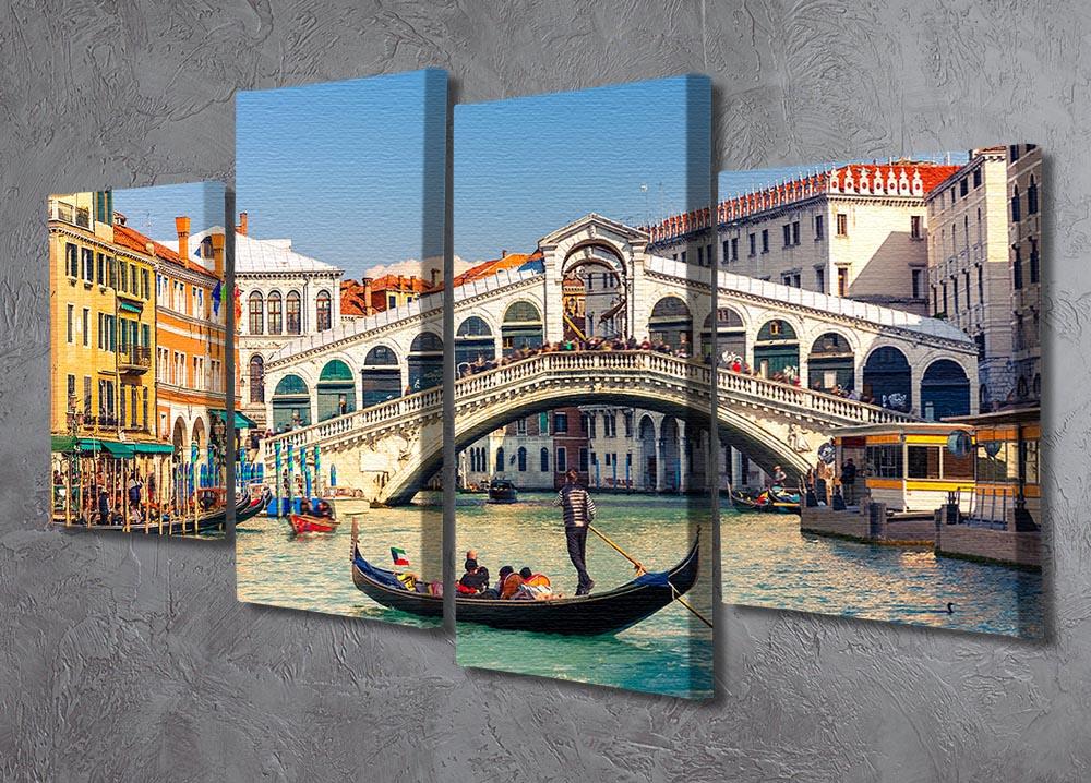 Rialto Bridge Venice 4 Split Panel Canvas - Canvas Art Rocks - 2