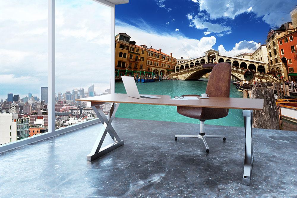 Rialto bridge in Venice Wall Mural Wallpaper - Canvas Art Rocks - 3