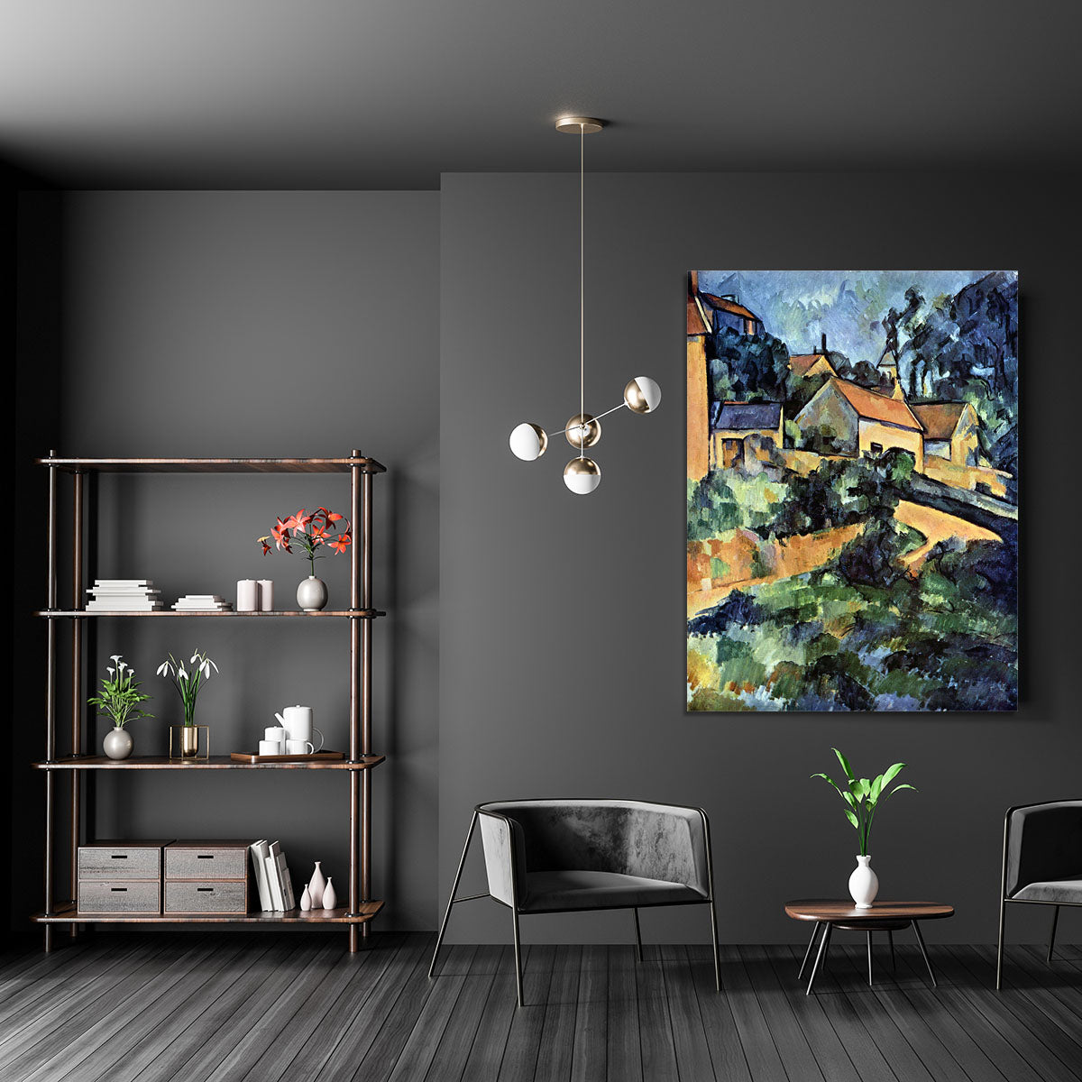 Road curve in Montgeroult by Cezanne Canvas Print or Poster - Canvas Art Rocks - 5