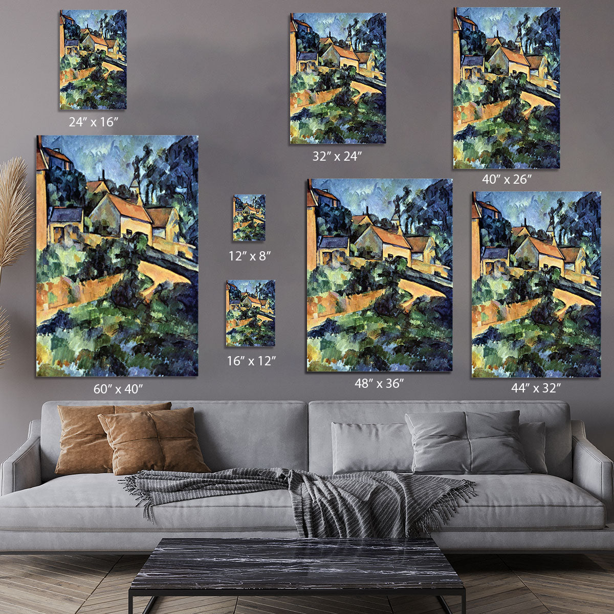 Road curve in Montgeroult by Cezanne Canvas Print or Poster - Canvas Art Rocks - 7