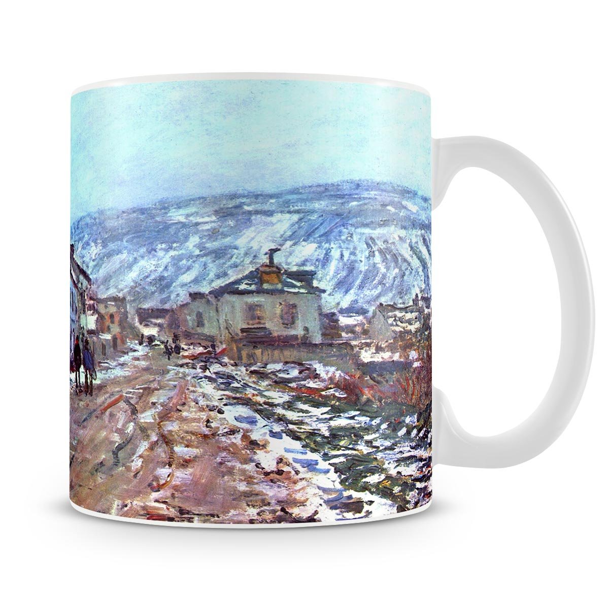 Road to Vetheuil in winter by Monet Mug - Canvas Art Rocks - 4