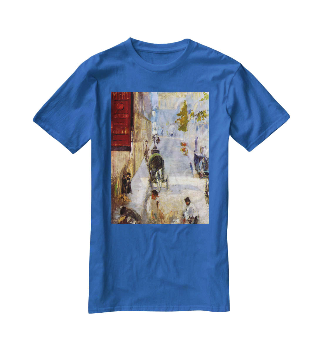 Road workers rue de Berne detail by Manet T-Shirt - Canvas Art Rocks - 2