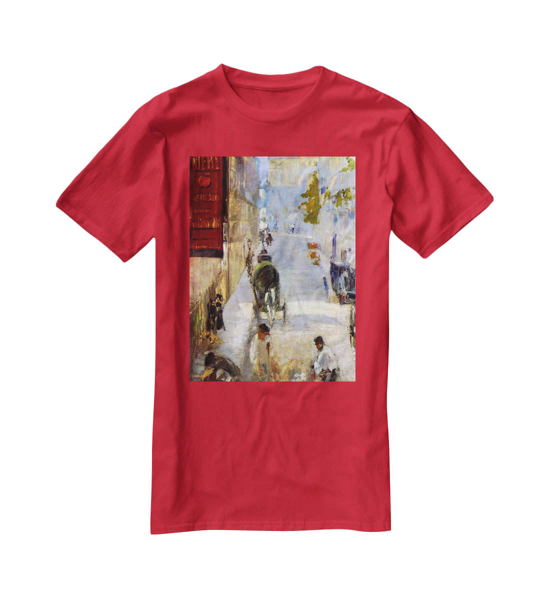 Road workers rue de Berne detail by Manet T-Shirt - Canvas Art Rocks - 4