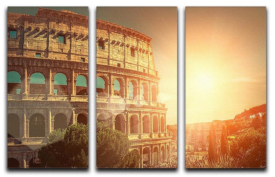 Roman Coliseum 3 Split Panel Canvas Print - Canvas Art Rocks - 1