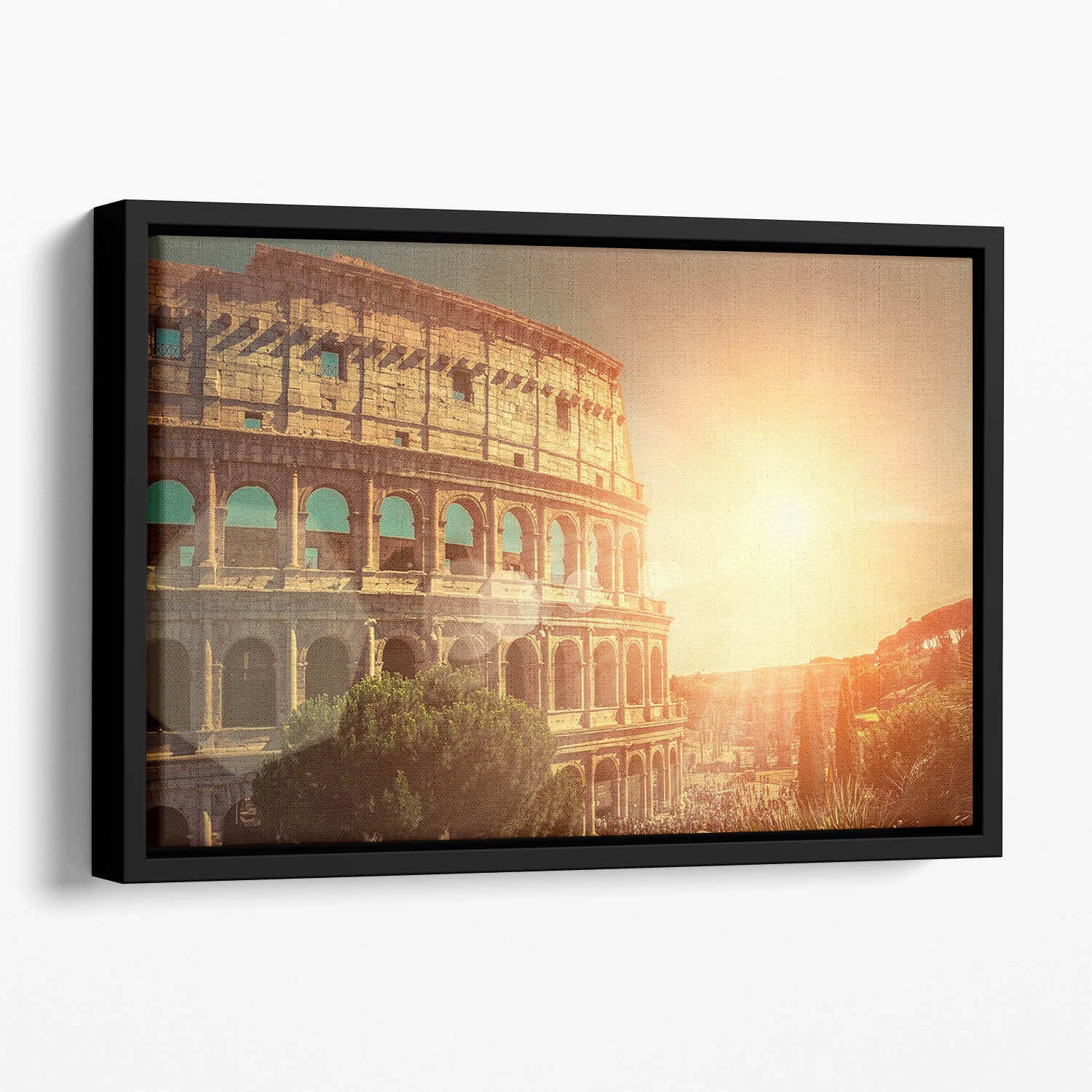 Roman Coliseum Floating Framed Canvas