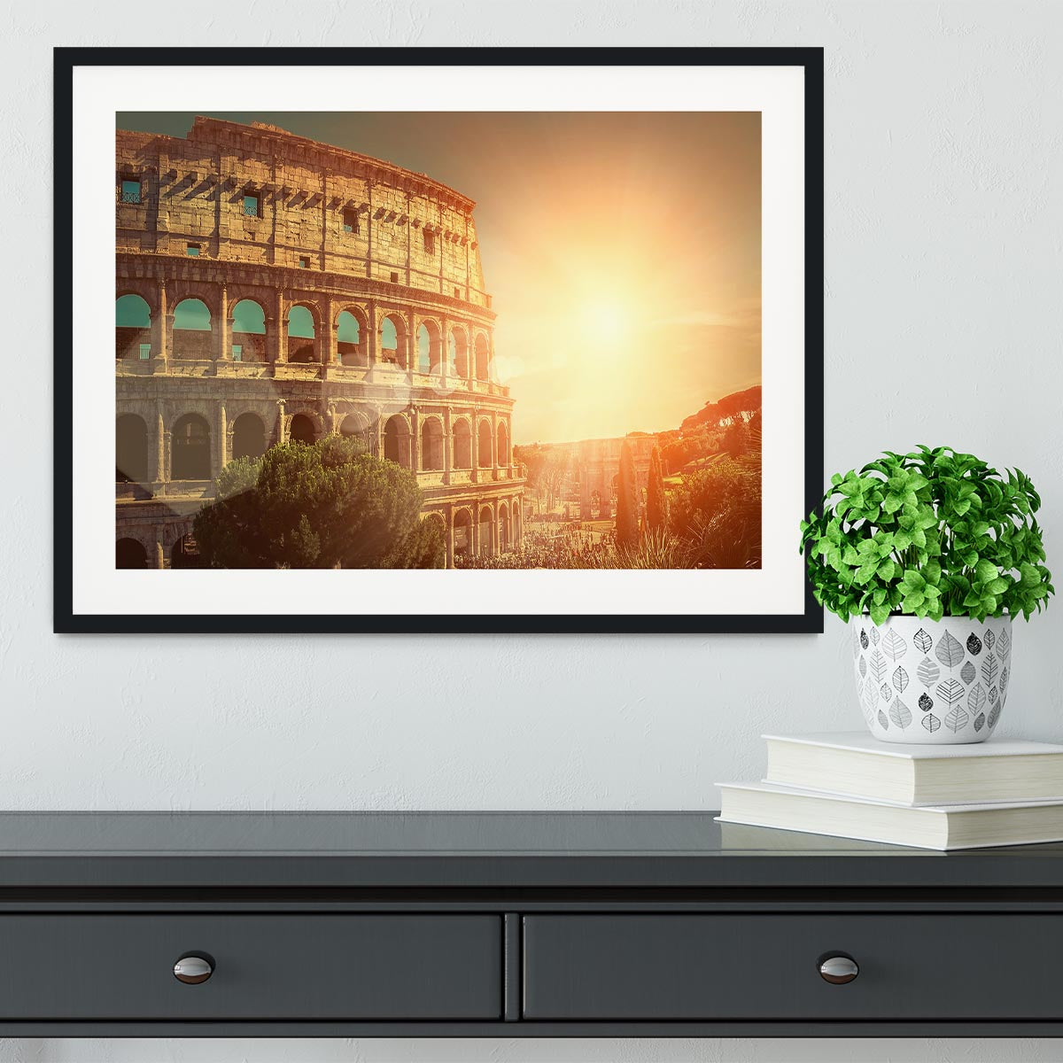 Roman Coliseum Framed Print - Canvas Art Rocks - 1