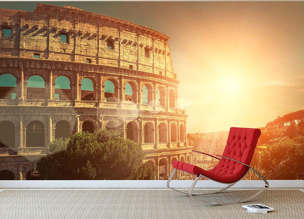 Roman Coliseum Wall Mural Wallpaper - Canvas Art Rocks - 2