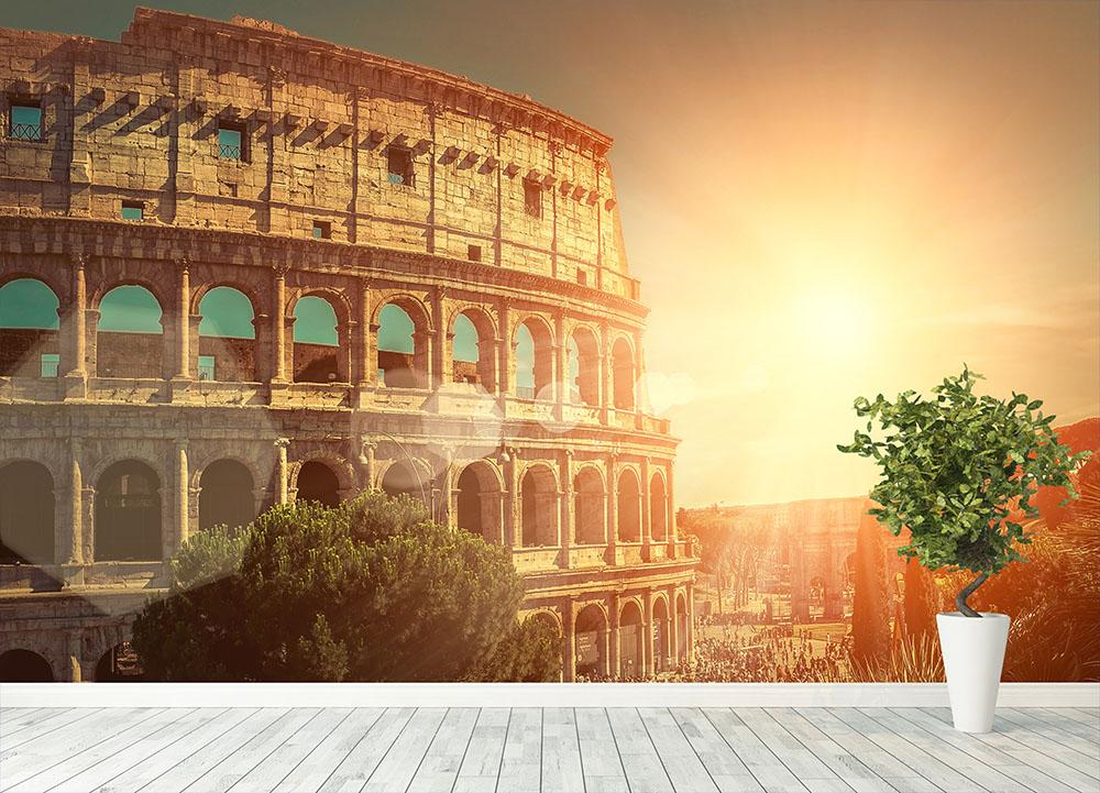 Roman Coliseum Wall Mural Wallpaper - Canvas Art Rocks - 4