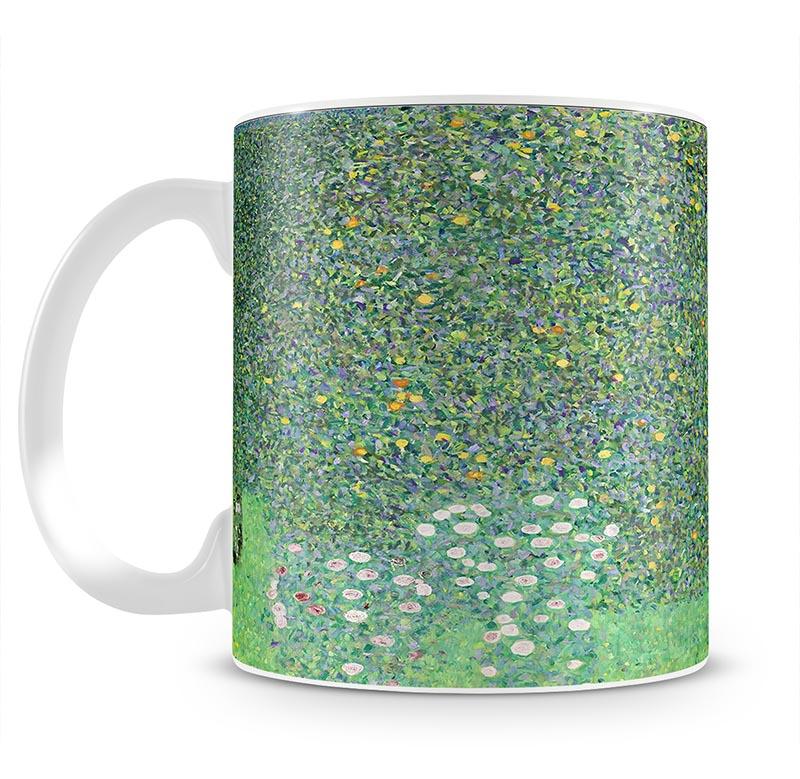 Rose bushes under the Trees by Klimt Mug - Canvas Art Rocks - 2