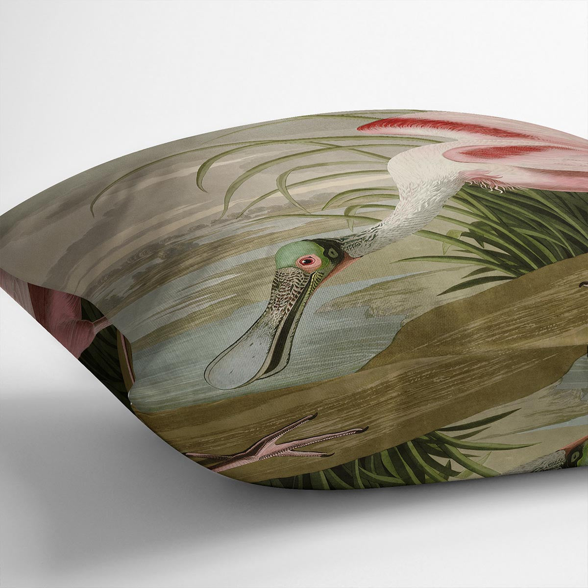 Roseate Spoonbill by Audubon Cushion