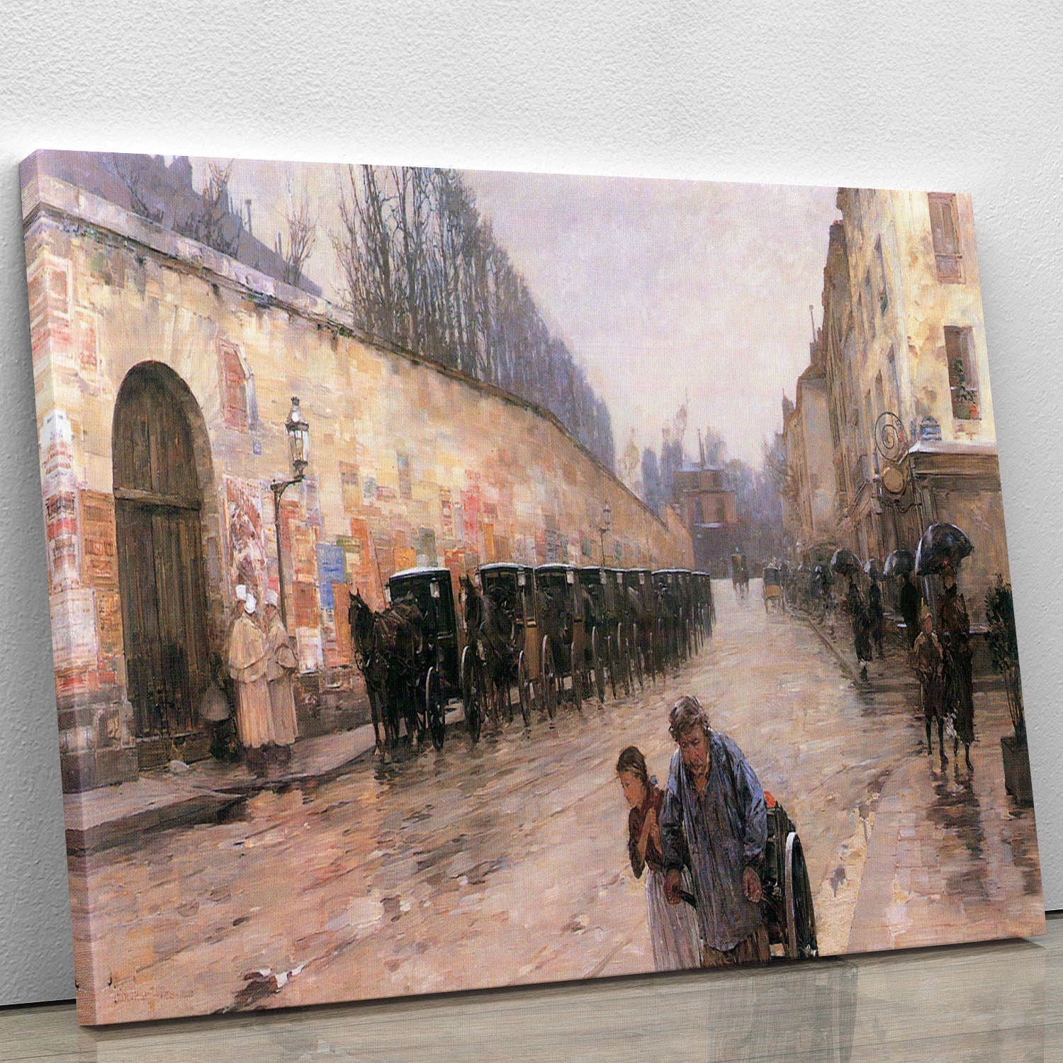 Rue Bonaparte by Hassam Canvas Print or Poster - Canvas Art Rocks - 1