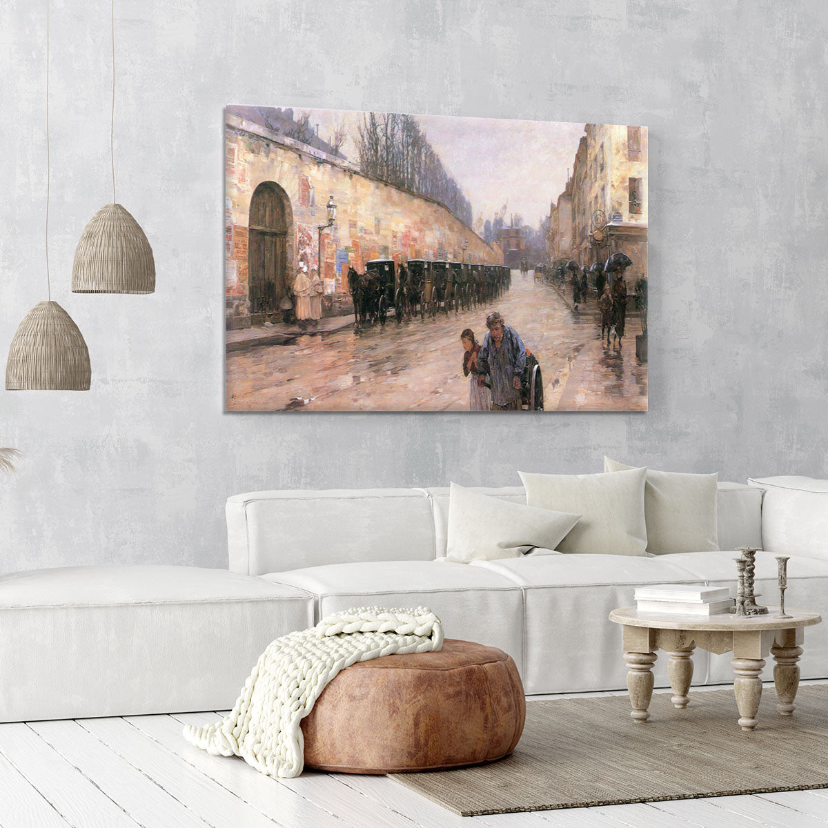 Rue Bonaparte by Hassam Canvas Print or Poster - Canvas Art Rocks - 6