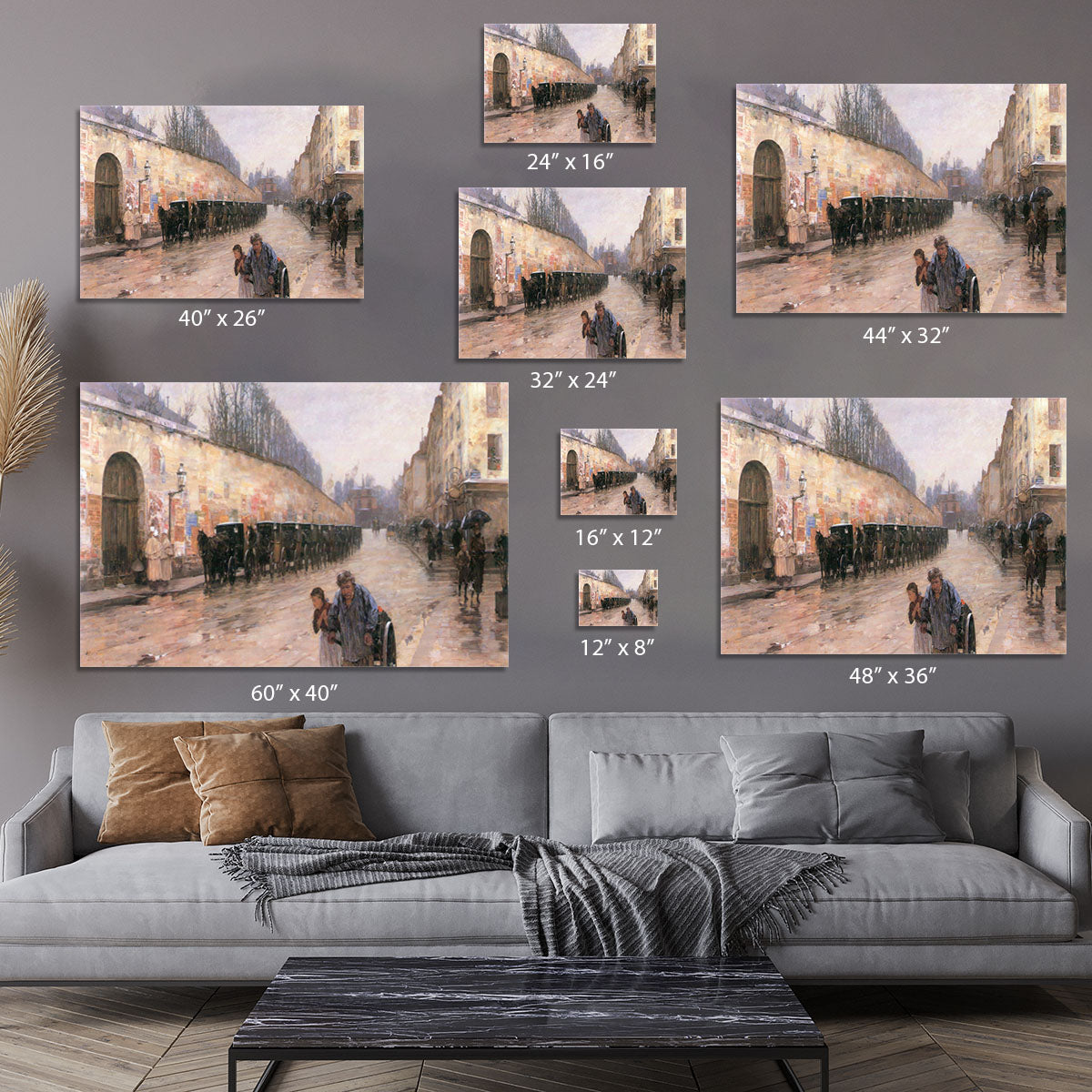 Rue Bonaparte by Hassam Canvas Print or Poster - Canvas Art Rocks - 7