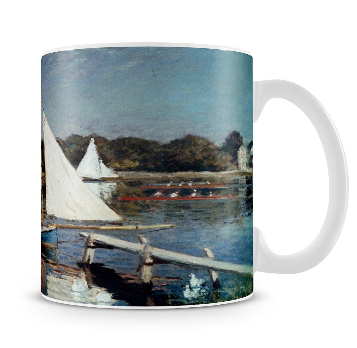 Sailing At Argenteuil 2 by Monet Mug - Canvas Art Rocks - 4