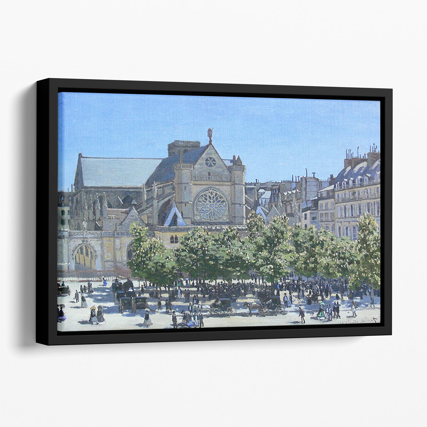 Saint Germain Auxerrois Paris 1867 by Monet Floating Framed Canvas