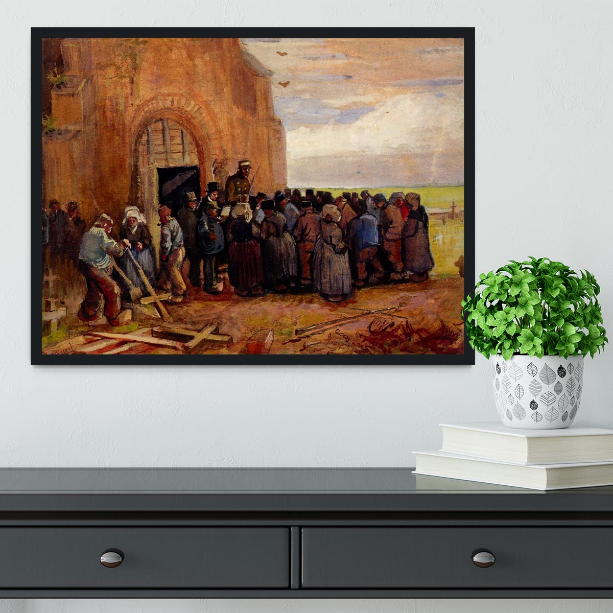 Sale of Building Scrap by Van Gogh Framed Print - Canvas Art Rocks - 2