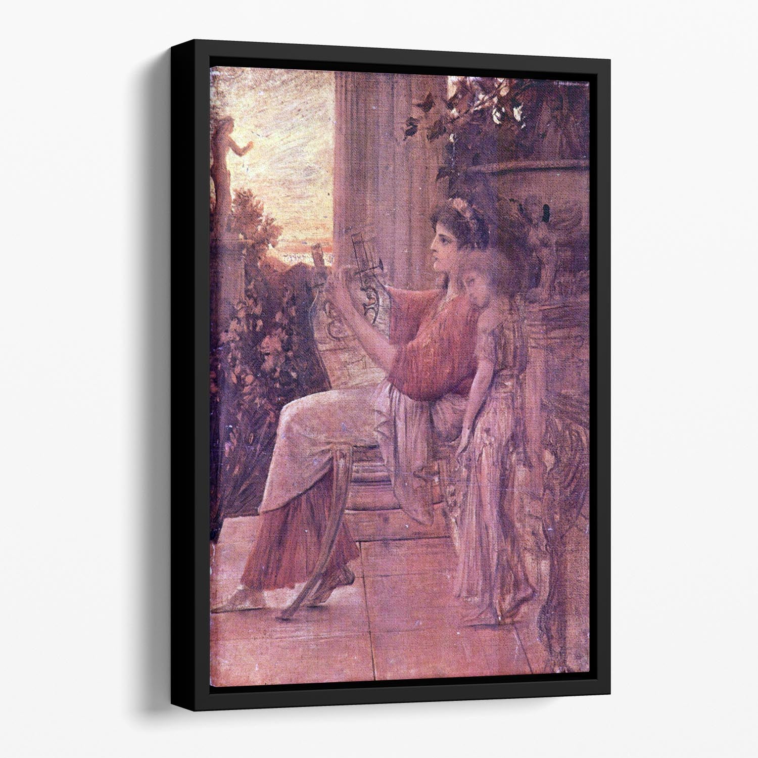 Sapho by Klimt Floating Framed Canvas