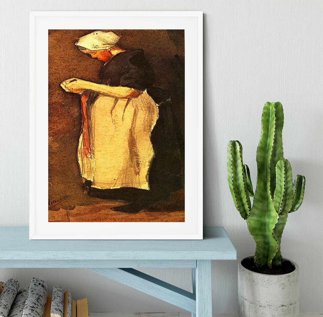 Scheveningen Woman by Van Gogh Framed Print - Canvas Art Rocks - 5