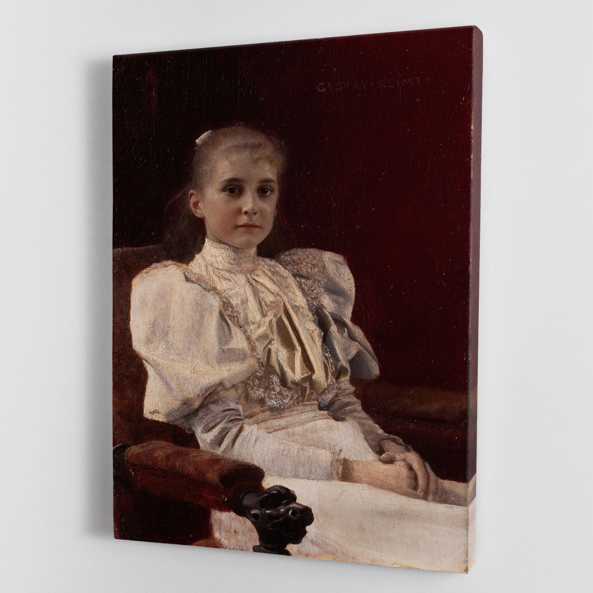 Seated Young Girl by Klimt Canvas Print or Poster - Canvas Art Rocks - 1