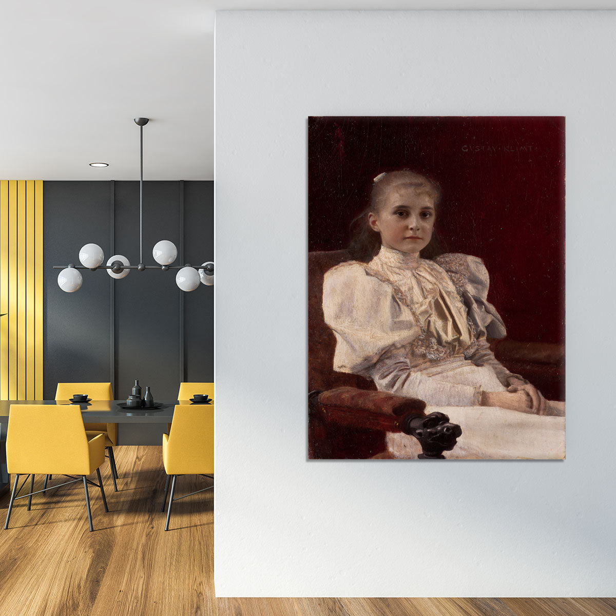 Seated Young Girl by Klimt Canvas Print or Poster - Canvas Art Rocks - 4